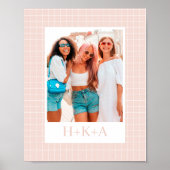 Personalisiert Best Friends Foto Pastel Boho Poster (Vorne)