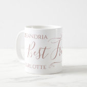 Personalisiert Best Friends Minimal Modern Kaffeetasse (Vorderseite Links)
