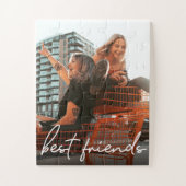 Personalisiert Best Friends Script-Foto Puzzle (Vertikal)