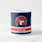 Personalisiert Best German Shepherd Vater Ever Jumbo-Tasse (Vorderseite)