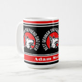 Personalisiert Best German Shepherd Vater Ever Kaffeetasse (Vorderseite Links)
