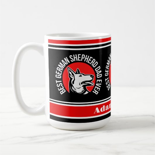 Personalisiert Best German Shepherd Vater Ever Kaffeetasse (Links)