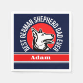 Personalisiert Best German Shepherd Vater Ever Serviette (Vorderseite)