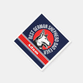 Personalisiert Best German Shepherd Vater Ever Serviette (Ecke)