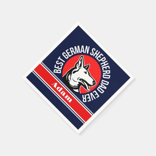 Personalisiert Best German Shepherd Vater Ever Serviette (Ecke)