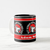 Personalisiert Best German Shepherd Vater Ever Zweifarbige Tasse (Vorderseite Links)