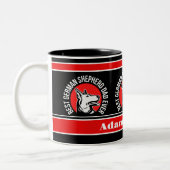 Personalisiert Best German Shepherd Vater Ever Zweifarbige Tasse (Links)