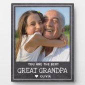 Personalisiert Best Great Opa Rustikale Tafel Fotoplatte (Vorderseite)