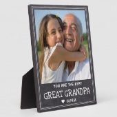 Personalisiert Best Great Opa Rustikale Tafel Fotoplatte (Seite)