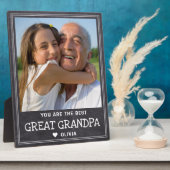 Personalisiert Best Great Opa Rustikale Tafel Fotoplatte (Seite)