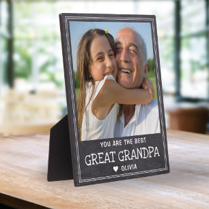 Personalisiert Best Great Opa Rustikale Tafel Fotoplatte
