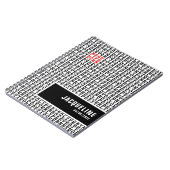 Personalisiert Best Life Ever Schwarz-weiß Red Notizblock (Linke Seite)