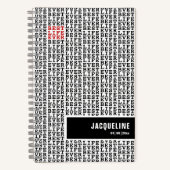 Personalisiert Best Life Ever Schwarz-weiß Red Notizblock (Vorderseite)