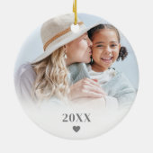 Personalisiert Best Mama 2 Foto Weihnachten Keramik Ornament (Hinten)