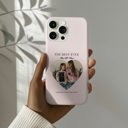 Personalisiert Best Mama Ever Heart Foto Case-Mate iPhone Hülle