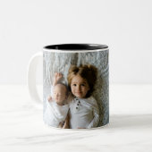Personalisiert Best Mama Ever Heart Foto Kaffee Ta Zweifarbige Tasse (Vorderseite Links)
