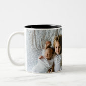 Personalisiert Best Mama Ever Heart Foto Kaffee Ta Zweifarbige Tasse (Links)
