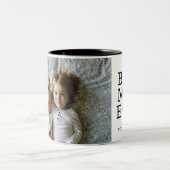 Personalisiert Best Mama Ever Heart Foto Kaffee Ta Zweifarbige Tasse (Mittel)