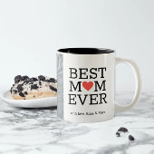 Personalisiert Best Mama Ever Heart Foto Kaffee Ta Zweifarbige Tasse