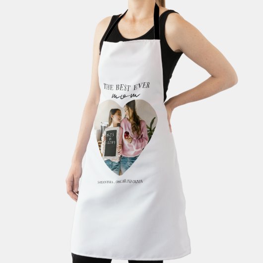 Personalisiert Best Mama Ever Heart Foto Schürze (InSitu)