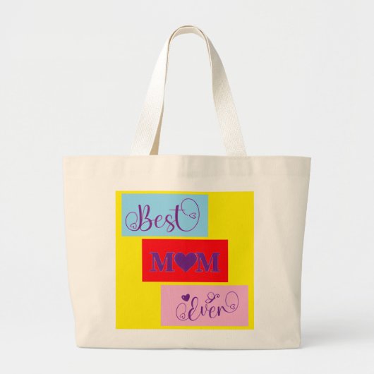 Personalisiert BEST MAMA JE 11 Script Große Tasche (Vorne)