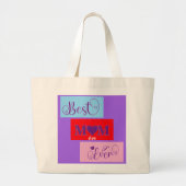Personalisiert BEST MAMA JE 12 Script Große Tasche (Vorne)