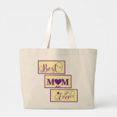Personalisiert BEST MAMA JE 14 Script Große Tasche (Rückseite)