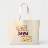 Personalisiert BEST MAMA JE 14 Script Große Tasche (Vorne)