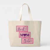 Personalisiert BEST MAMA JE 15 Script Große Tasche (Rückseite)