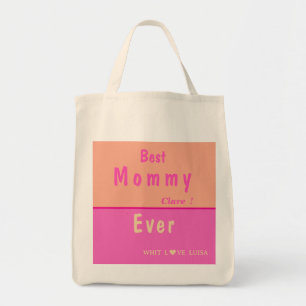 Personalisiert BEST MAMA JE PINK & ROSE Tragetasche