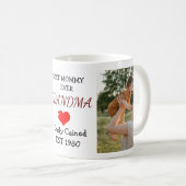 Personalisiert Best Mommy ever 2 Fotos Kaffeetasse (VorderseiteRechts)