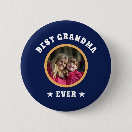 Personalisiert Best Oma je Custom Family Foto Button (Vorderseite)