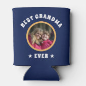 Personalisiert Best Oma je Custom Family Foto Dosenkühler (Rückseite)