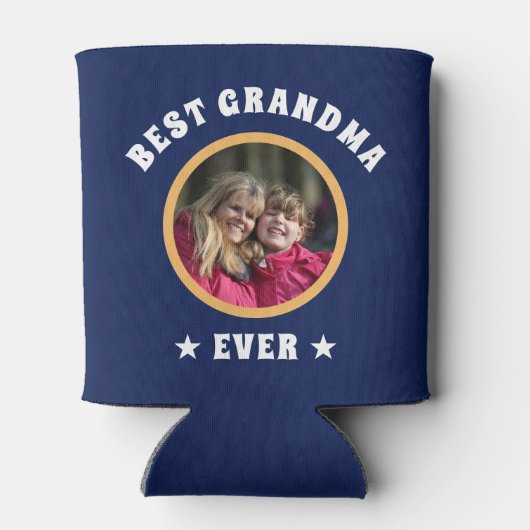 Personalisiert Best Oma je Custom Family Foto Dosenkühler (Rückseite)