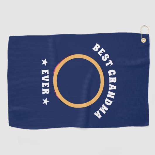 Personalisiert Best Oma je Custom Family Foto Golfhandtuch (Horizontal)