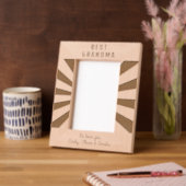 Personalisiert Best Oma Sun Burst Keepake Geätzte Rahmen (Links)