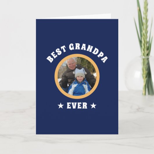 Personalisiert Best Opa je Custom Family Foto Karte (Vorderseite)