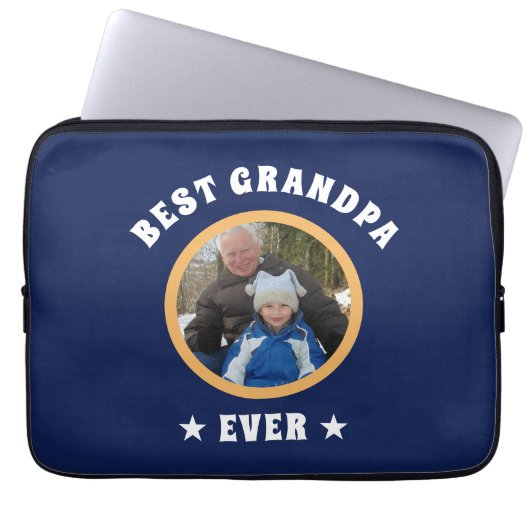 Personalisiert Best Opa je Custom Family Foto Laptopschutzhülle (Vorderseite)