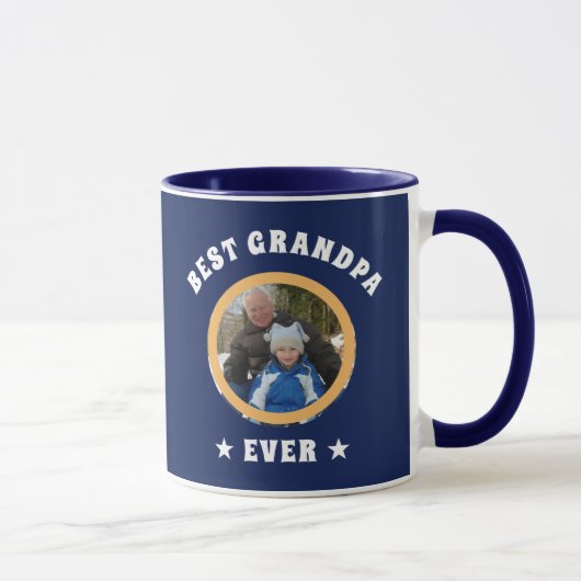 Personalisiert Best Opa je Custom Family Foto Tasse (Rechts)
