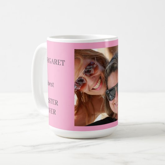 Personalisiert Best Sister Ever Kaffeetasse (Vorderseite Links)