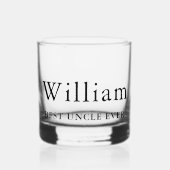 Personalisiert Best Uncle Ever Whiskyglas (Vorderseite)