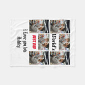 Personalisiert Best Vater aller 6 Fotos Fleecedecke (Vorderseite (Horizontal))