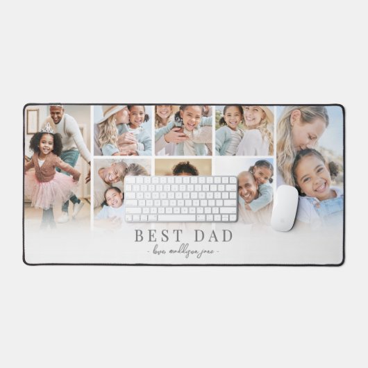 Personalisiert Best Vater Foto Schreibtischunterlage (Tastatur & Maus)