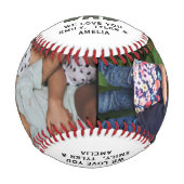 Personalisiert Best Vater Foto Vatertag Baseball (Vorderseite)