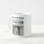 Personalisiert Best Vater je Zeitung Foto Kaffeetasse (Vorderseite Links)