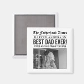 Personalisiert Best Vater je Zeitung Foto Magnet (Vorderseite/Rückseite)