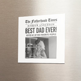 Personalisiert Best Vater je Zeitung Foto Magnet