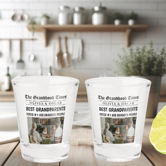 Personalisiert Best Vater je Zeitung Foto Schnapsglas