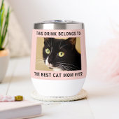 Personalisiert Beste Cat Mama je Foto Rosa