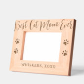Personalisiert Beste Cat Mama je Geätzte Rahmen (Links)